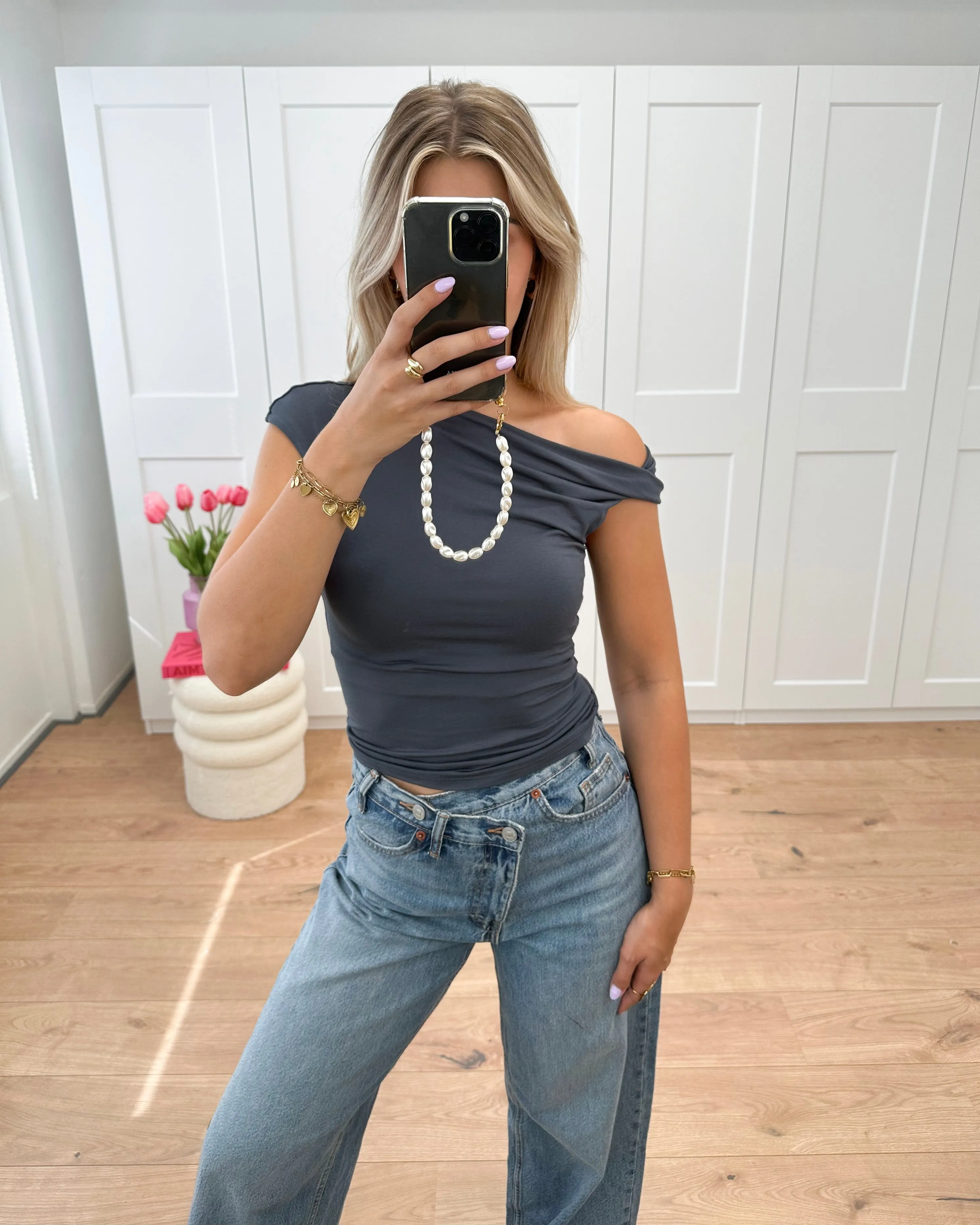 Yara Top Grey