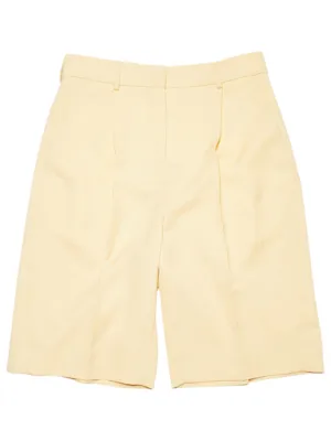 Yellow Shorts With Logo Acne Studios