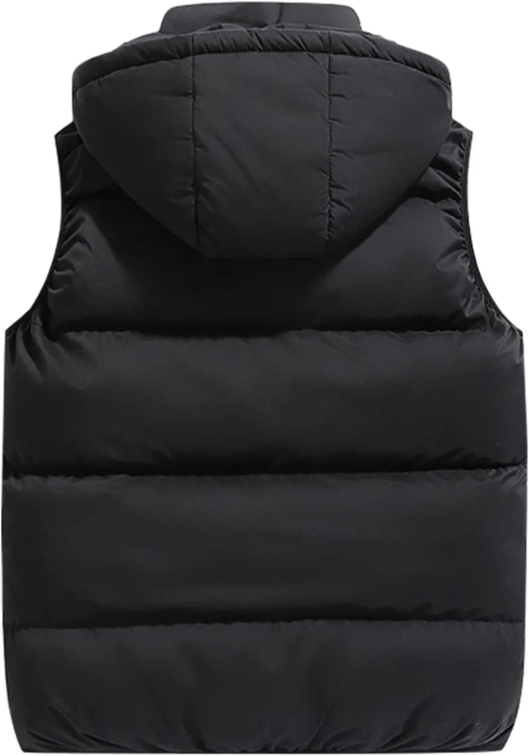 Ymosrh Mens Casual Winter Vest Lightweight Water Resistant Quilted Hooded Puffer Vest Jacket Fall Coat with Hood, S-2XL