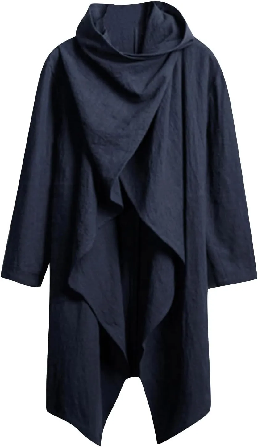 Ymosrh Men's Winter Dress Coat Trench Slim Fit Lightweight Long Jacket Casual Overcoat Men, L-5XL