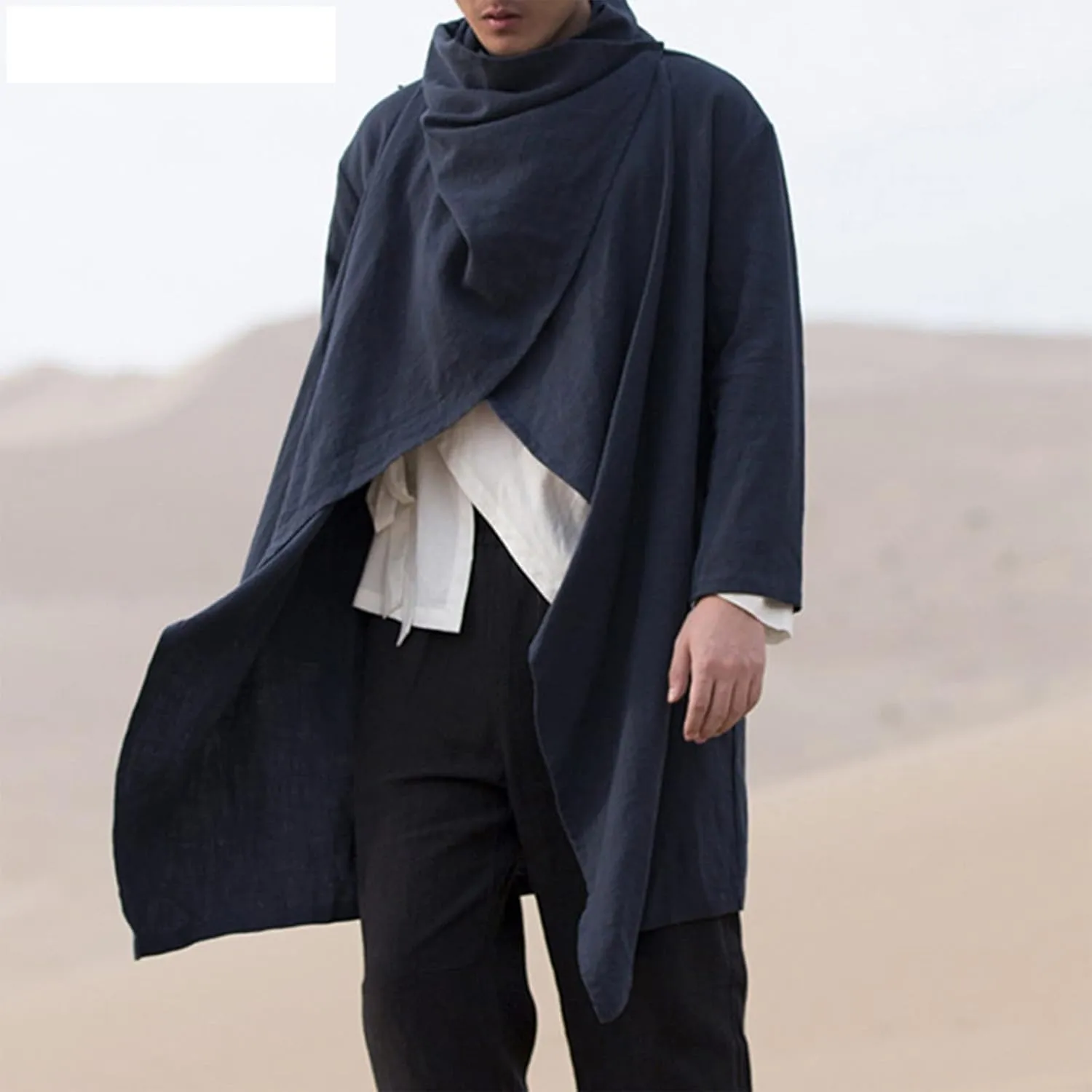 Ymosrh Men's Winter Dress Coat Trench Slim Fit Lightweight Long Jacket Casual Overcoat Men, L-5XL