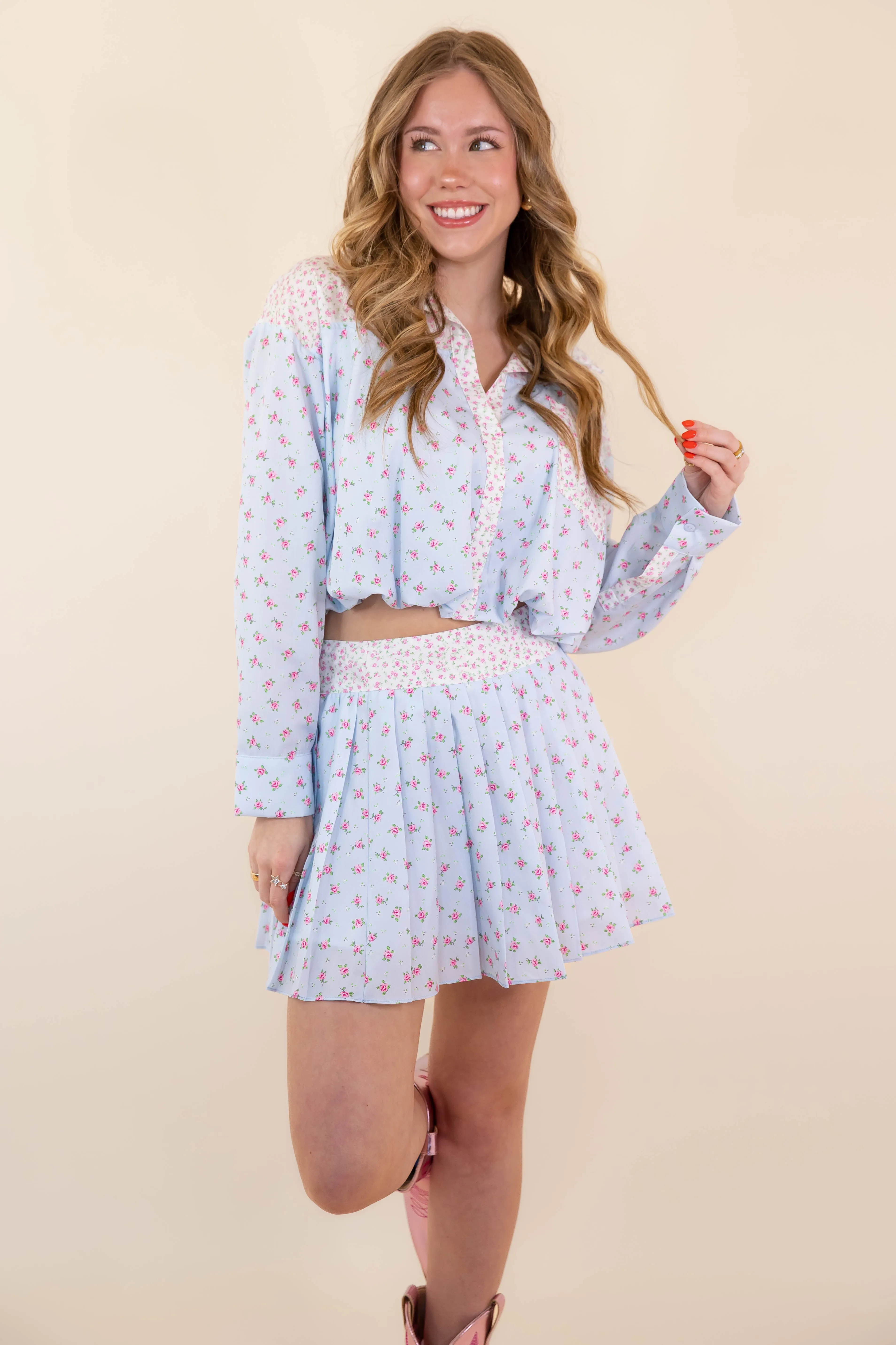 Your Best Days Pleated Mini Skirt