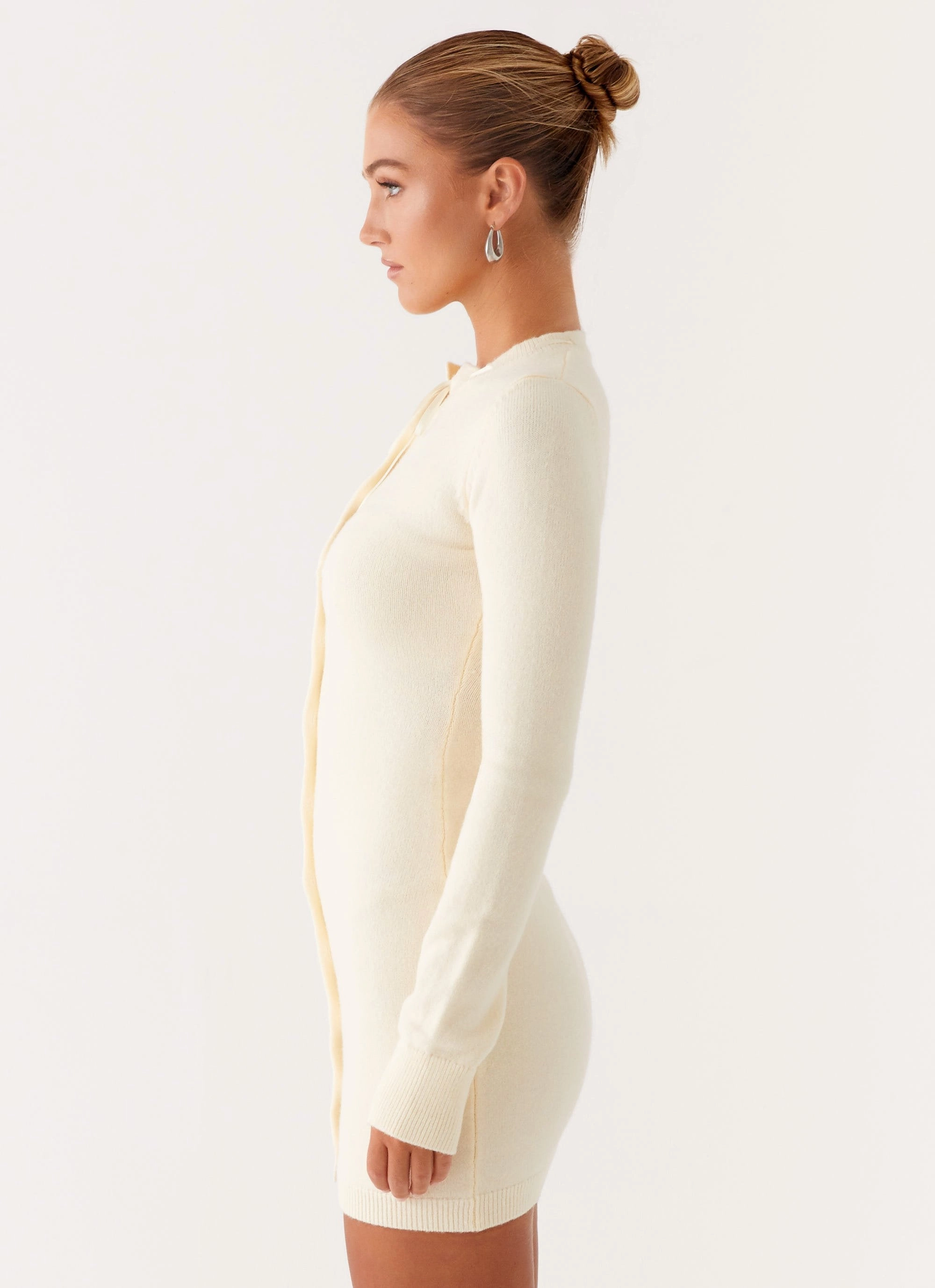 Zaffia Knit Mini Dress - Ivory