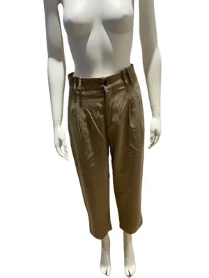 ZARA Beige High Waisted Pleated Trousers Size S small ladies