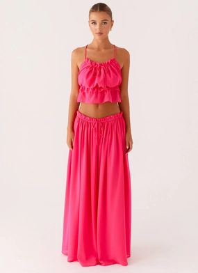 Zaya Backless Top - Fuchsia Zaya Backless Top - Fuchsia