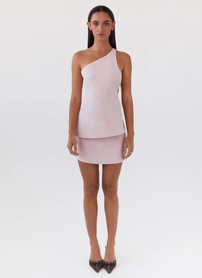 Zeina One Shoulder Top - Pink Zeina One Shoulder Top - Pink