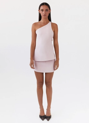 Zeina Suiting Mini Skirt - Pink Zeina Suiting Mini Skirt - Pink