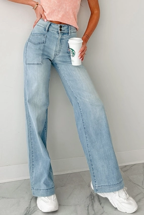 Zella High Rise Wide Leg Eunina Jeans (Medium) Zella High Rise Wide Leg Eunina Jeans (Medium)