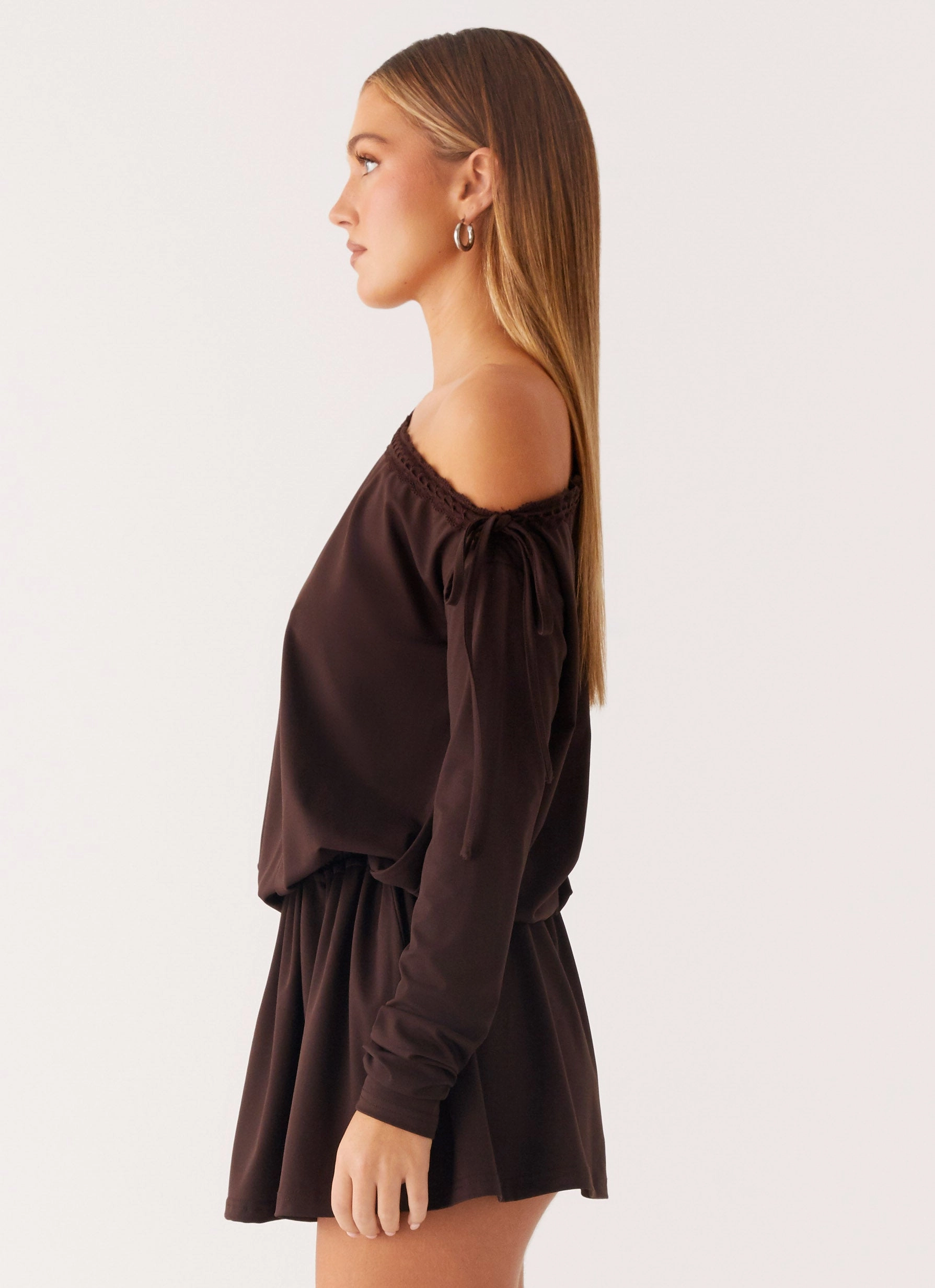 Zinnia Mini Dress - Chocolate