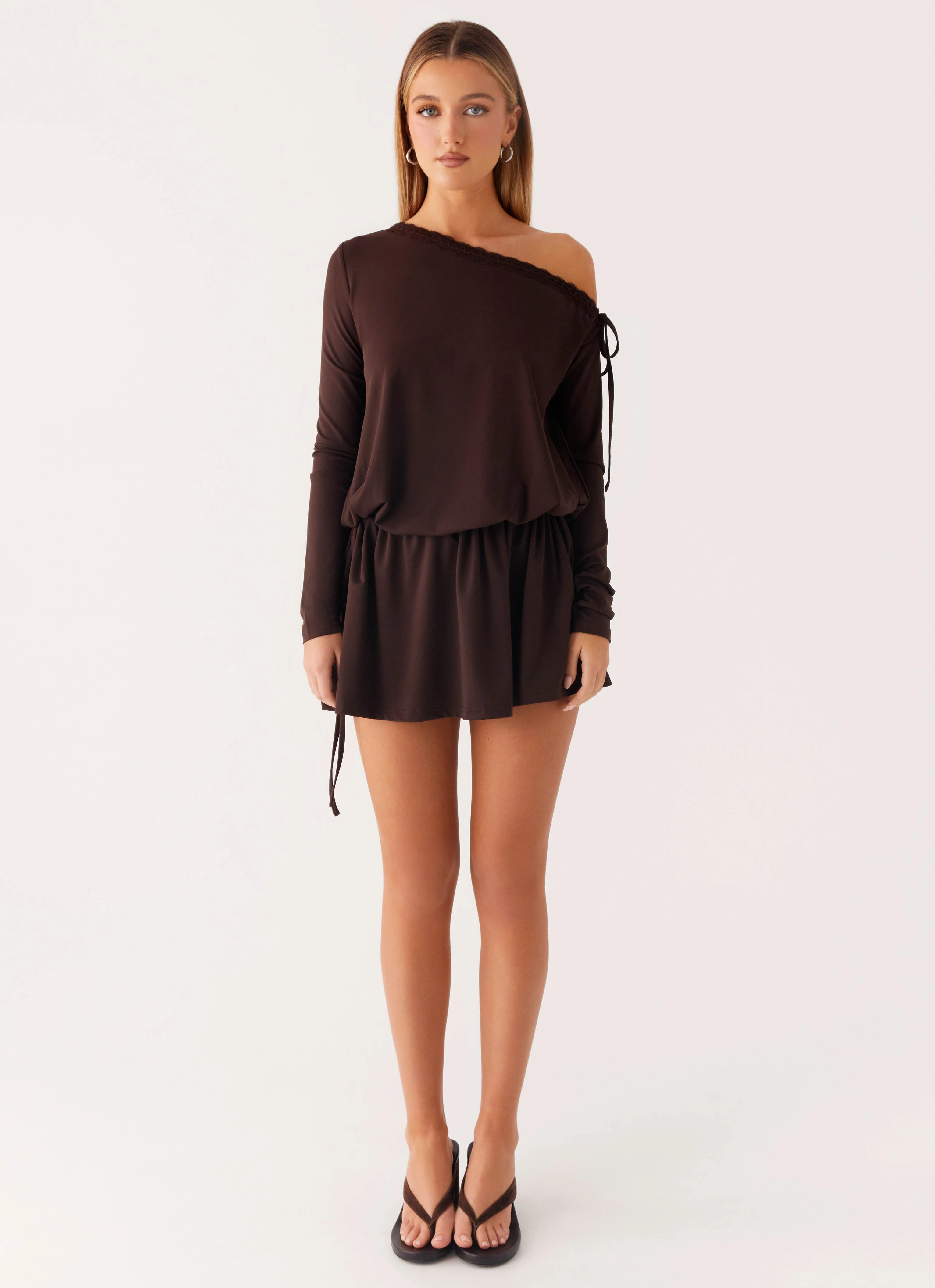 Zinnia Mini Dress - Chocolate