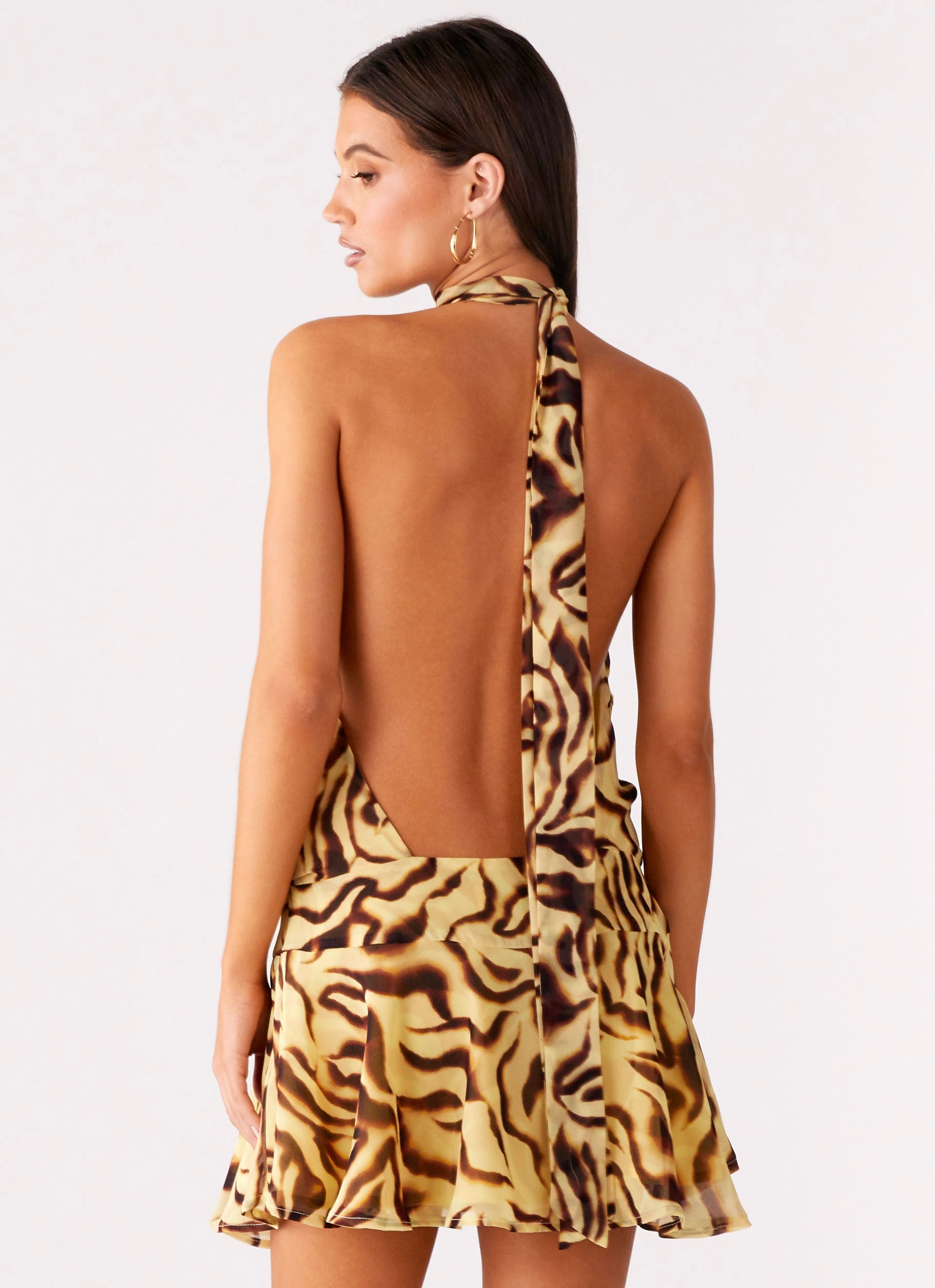 Zulla Backless Mini Dress - Laguna Print